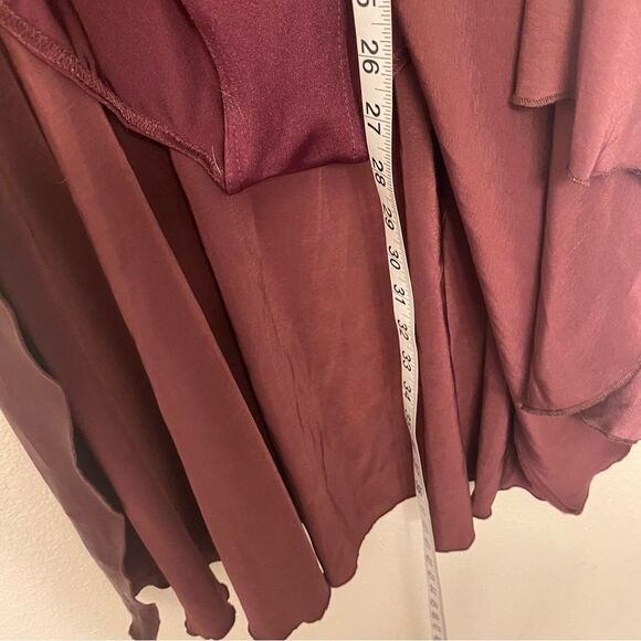 WEISSMAN Dance Costume raisin burgundy maxi dress With Love 13193 MA adult - Picture 6 of 11